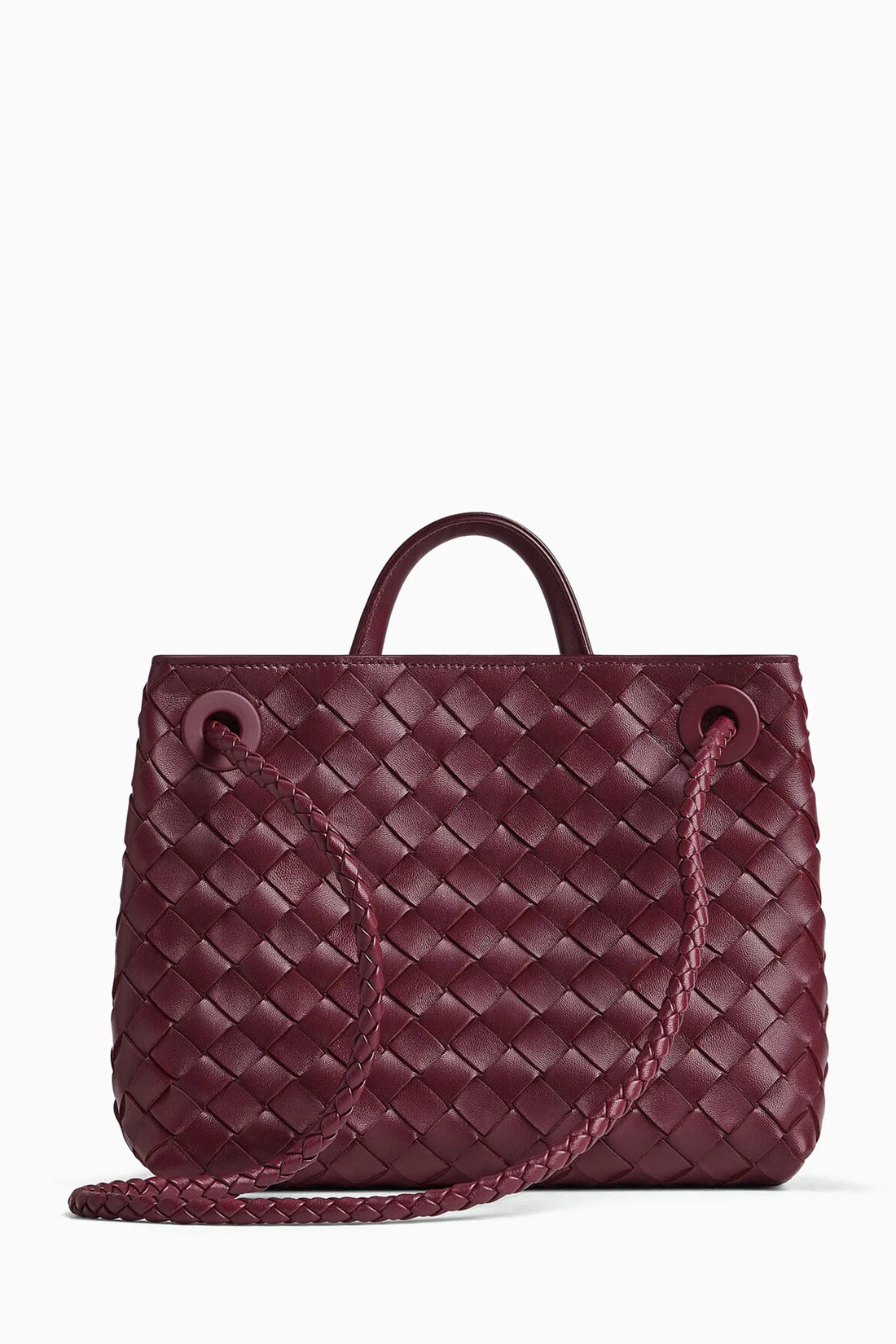 Andiamo Small Intrecciato Leather Tote