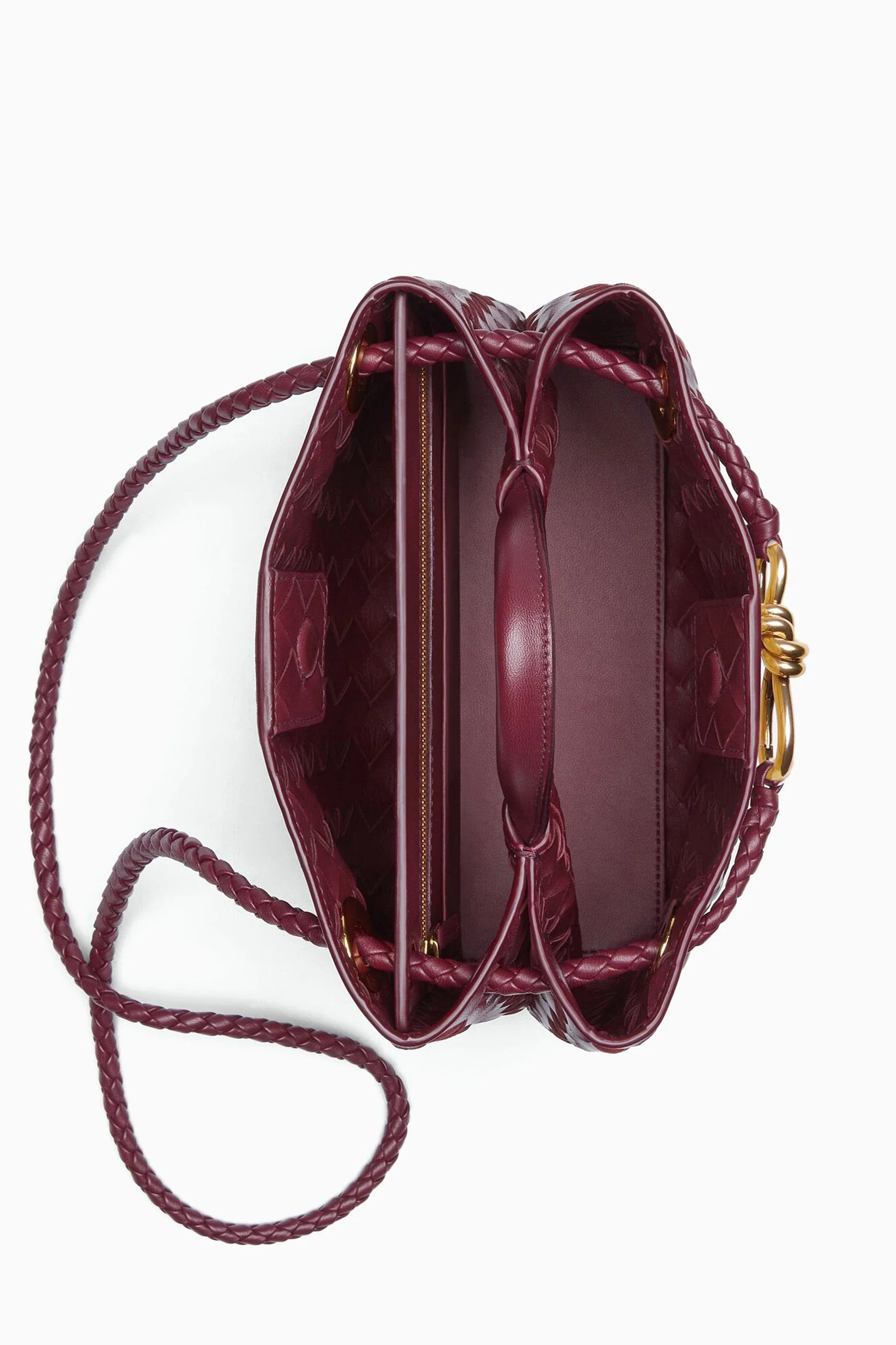 Andiamo Small Intrecciato Leather Tote