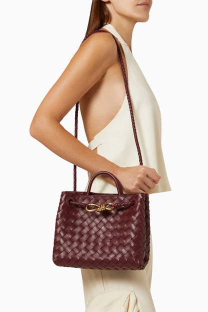 Andiamo Small Intrecciato Leather Tote