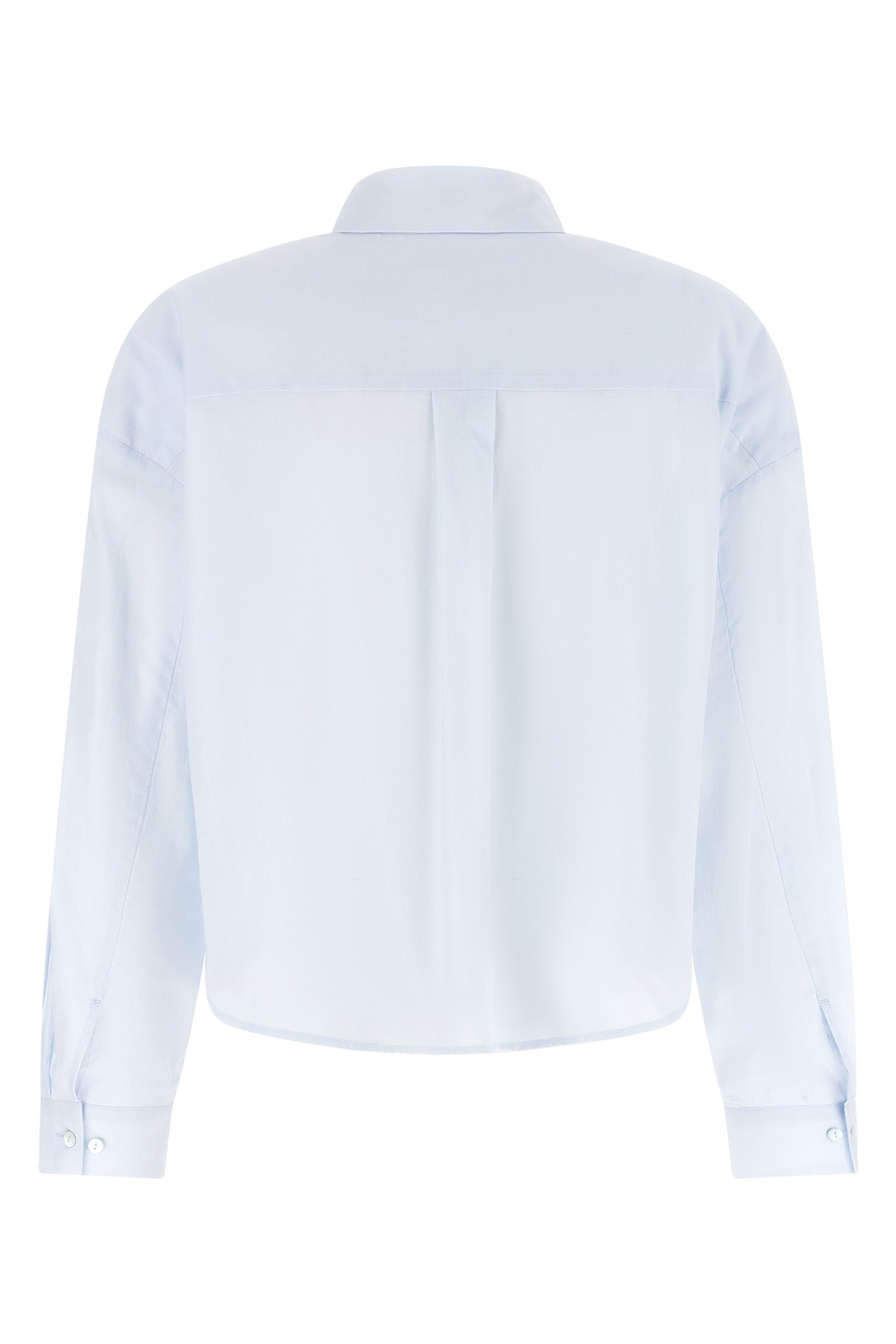 heather crop shirt in cotton poplin