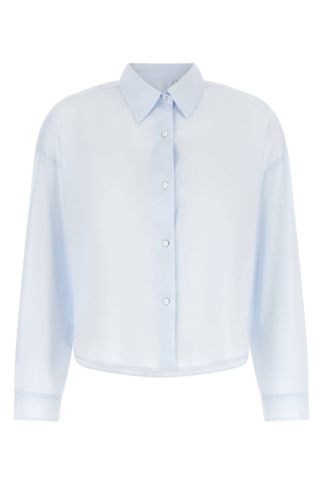 XACUS 40 heather crop shirt in cotton poplin