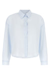 heather crop shirt in cotton poplin