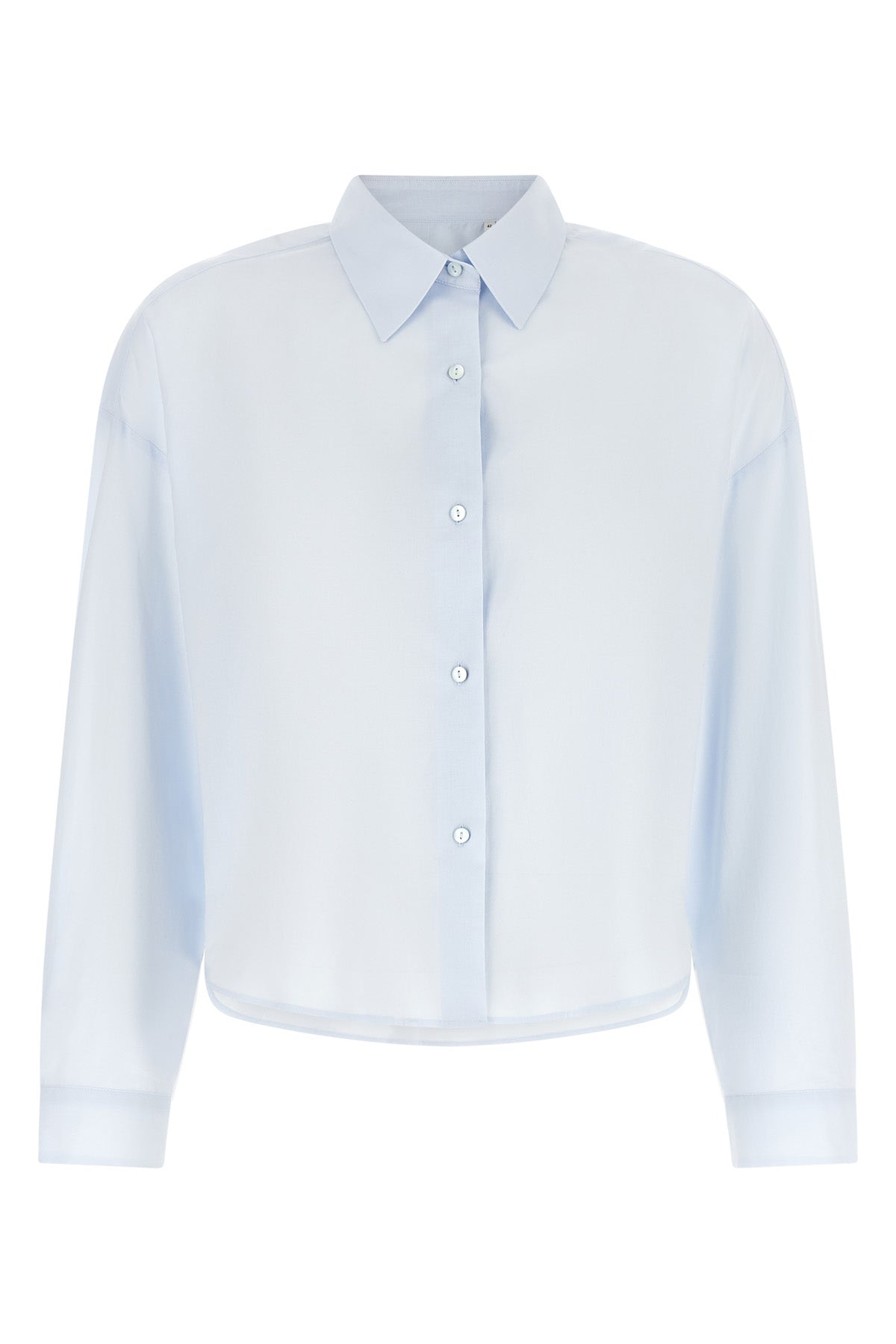 heather crop shirt in cotton poplin