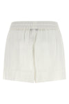 shorts in slightly transparent linen and cotton blend