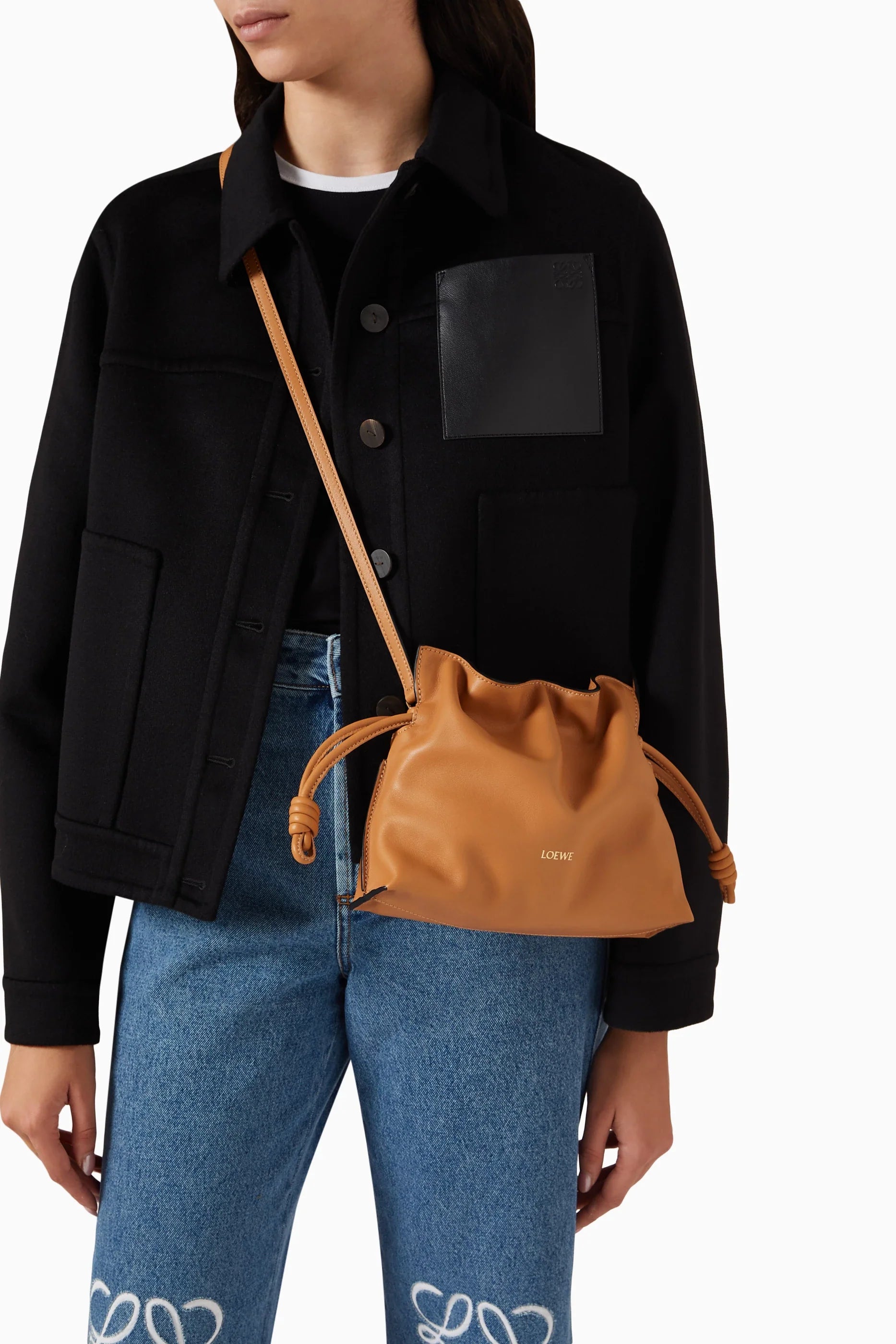 Flamenco Mini Leather Clutch Bag