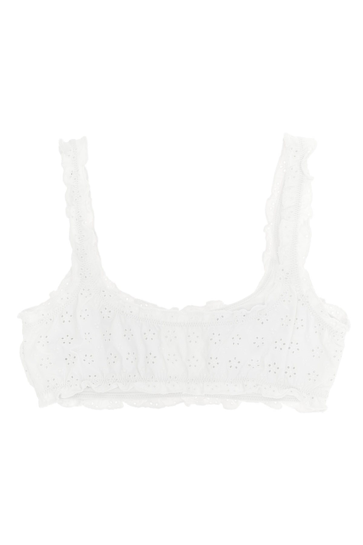 bikini top in technical fabric sangallo