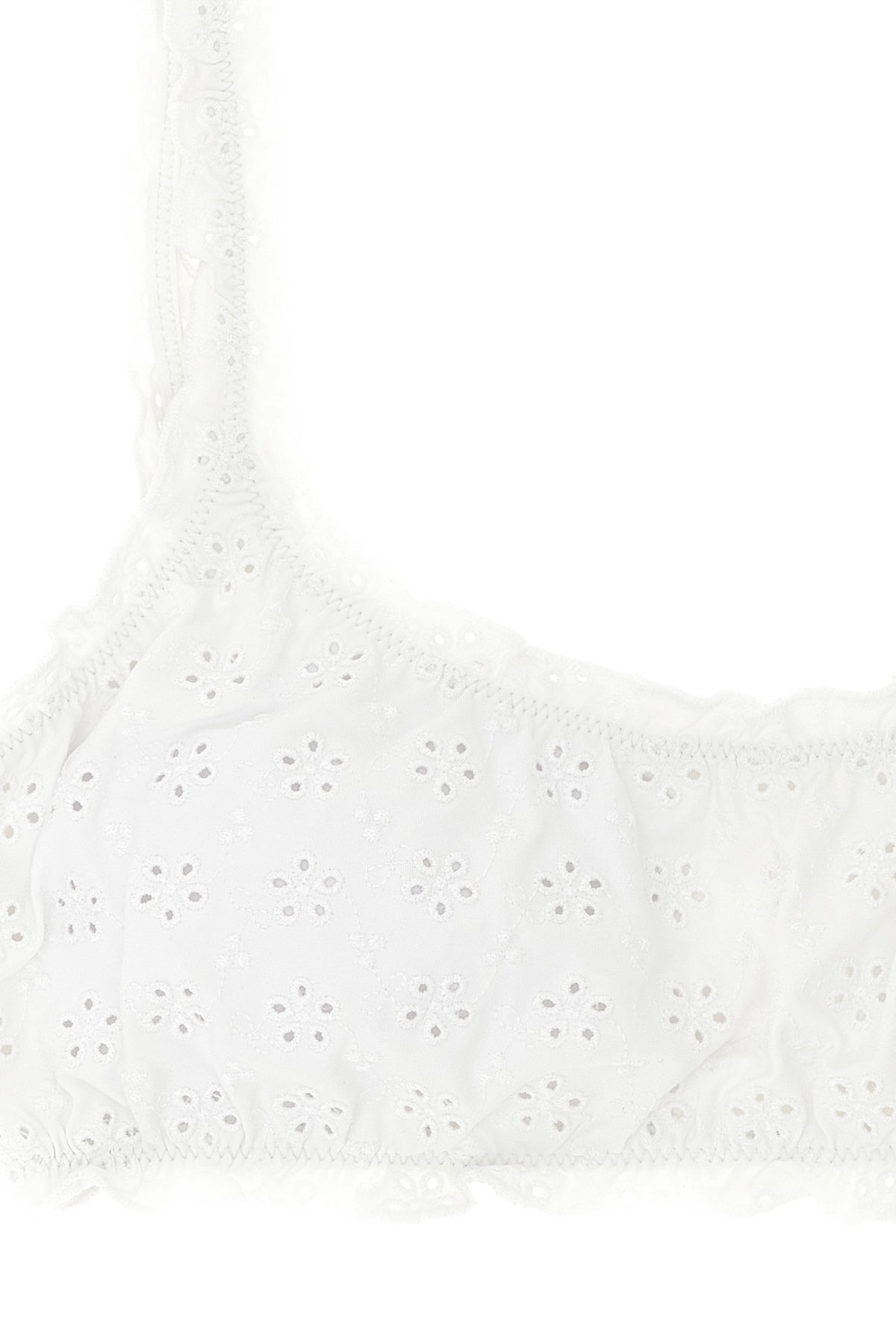 bikini top in technical fabric sangallo
