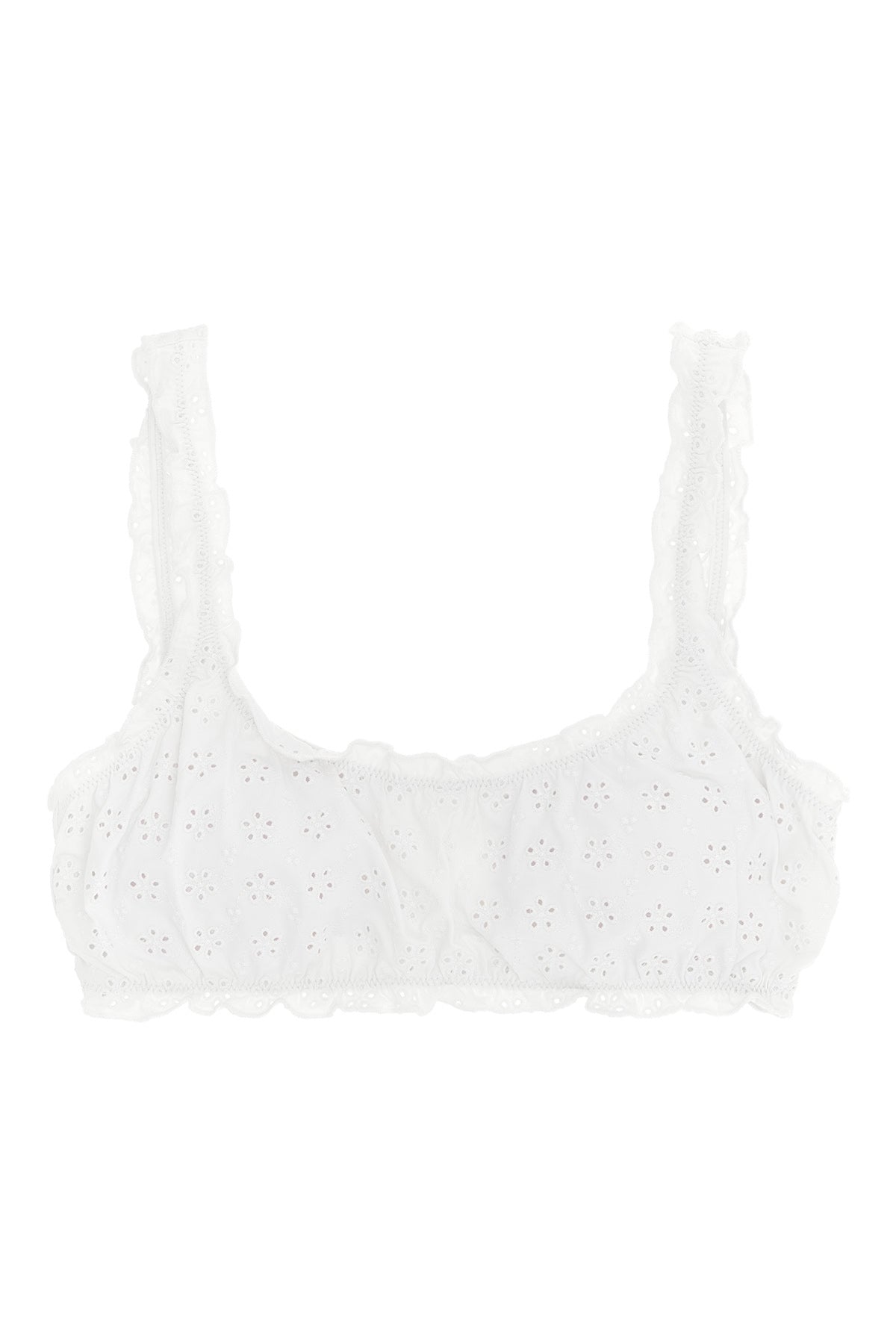 bikini top in technical fabric sangallo