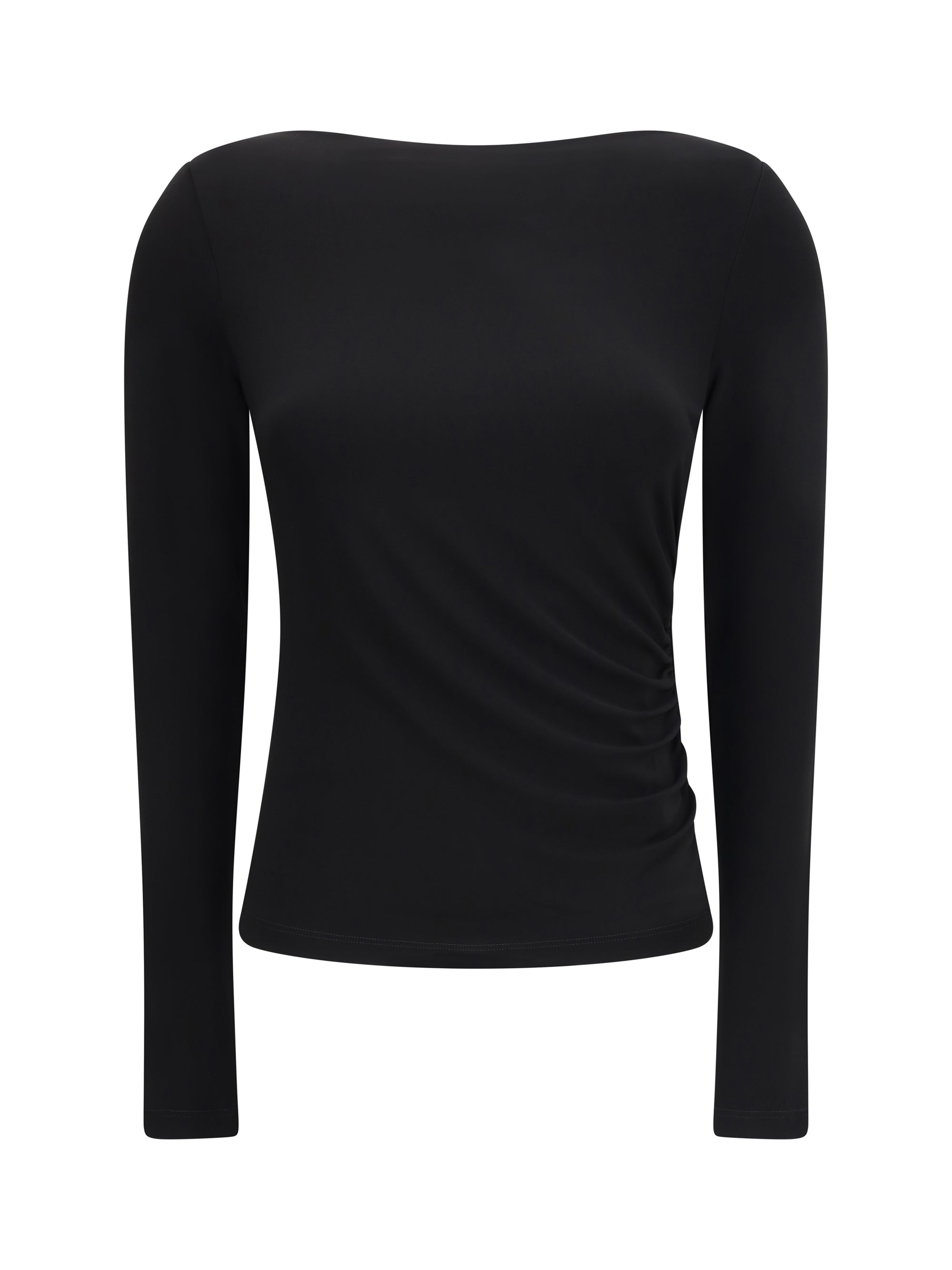 long-sleeve ruched top