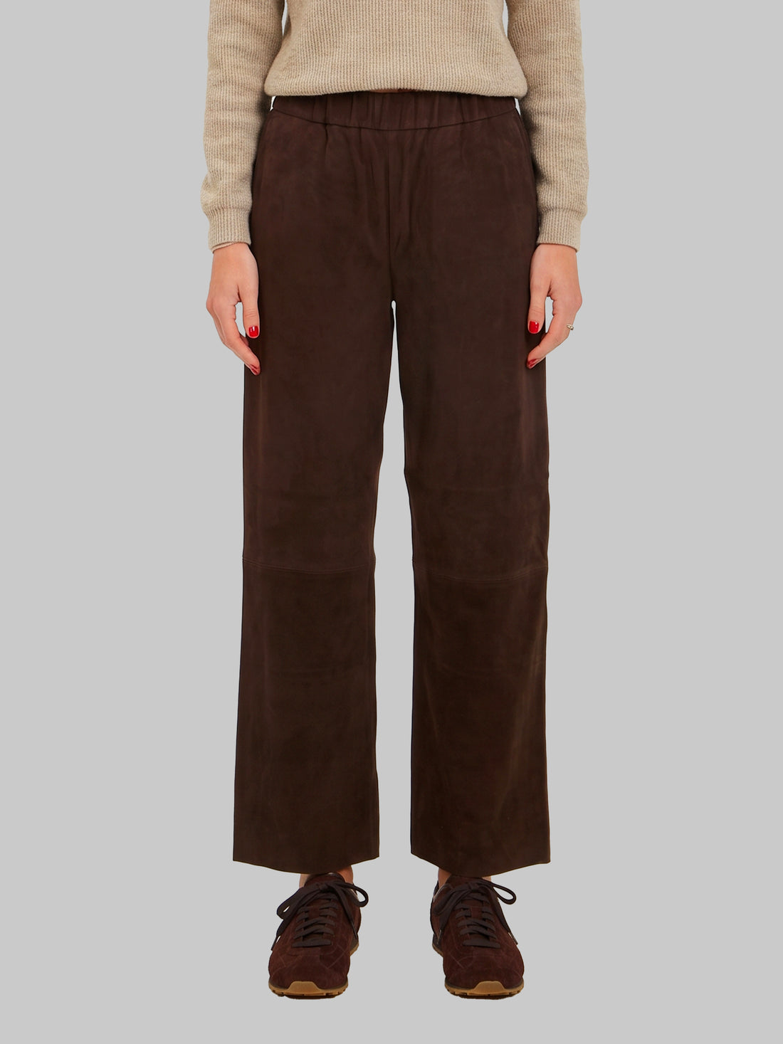 PARIENTE S sara pants in brown suede 
