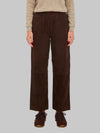 sara pants in brown suede