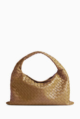 BOTTEGA VENETA Small Hop Leather Shoulder Bag – Brown
