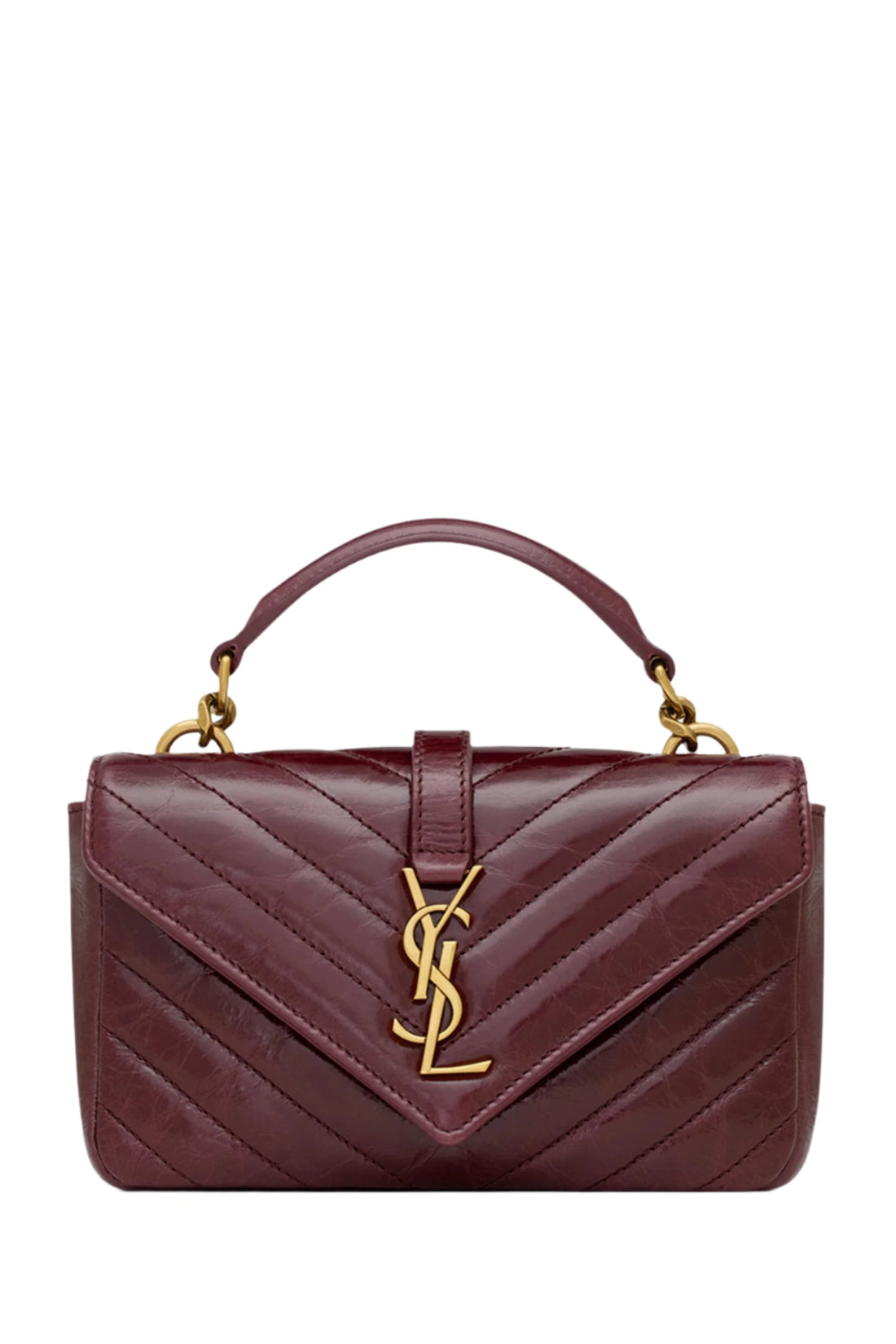 SAINT LAURENT College Mini Leather Shoulder Bag