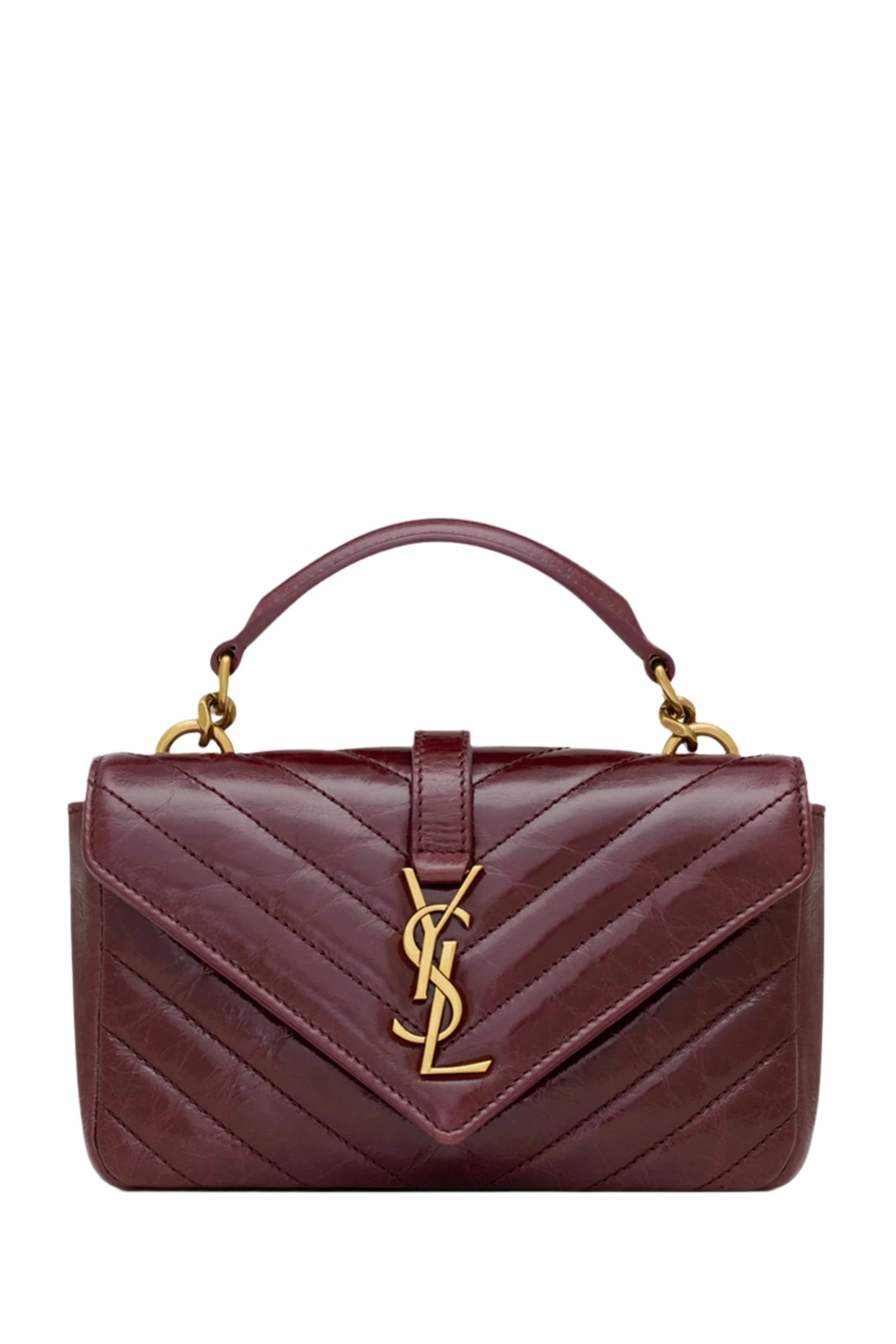 SAINT LAURENT College Mini Leather Shoulder Bag
