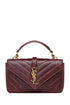 SAINT LAURENT College Mini Leather Shoulder Bag