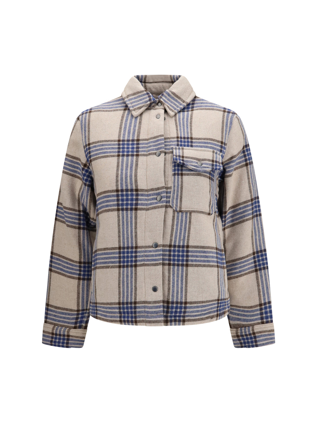 WOOLRICH L alaskan checked wool blend overshirt