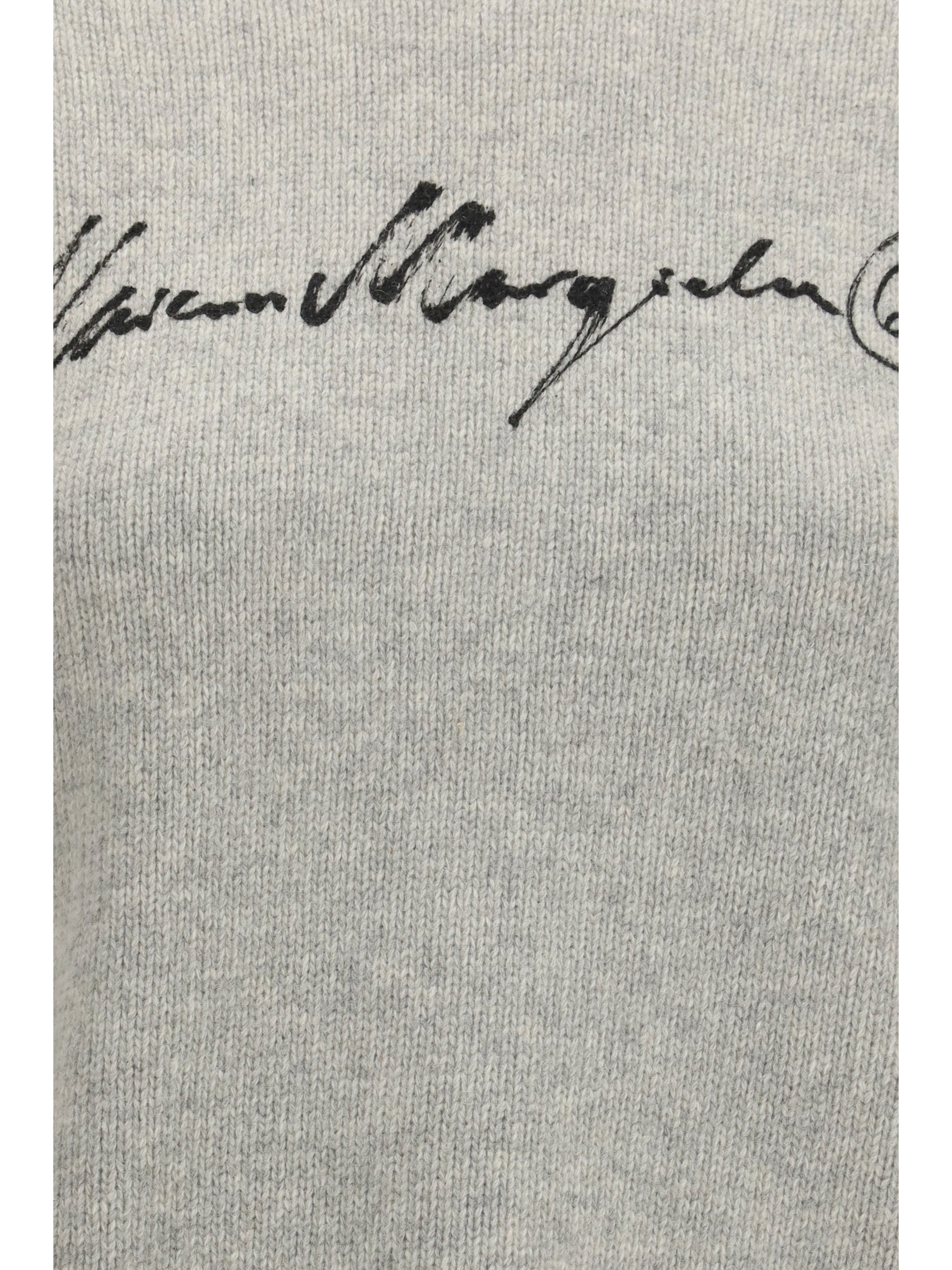 knitted sweater with logo lettering