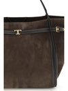 suede tote bag