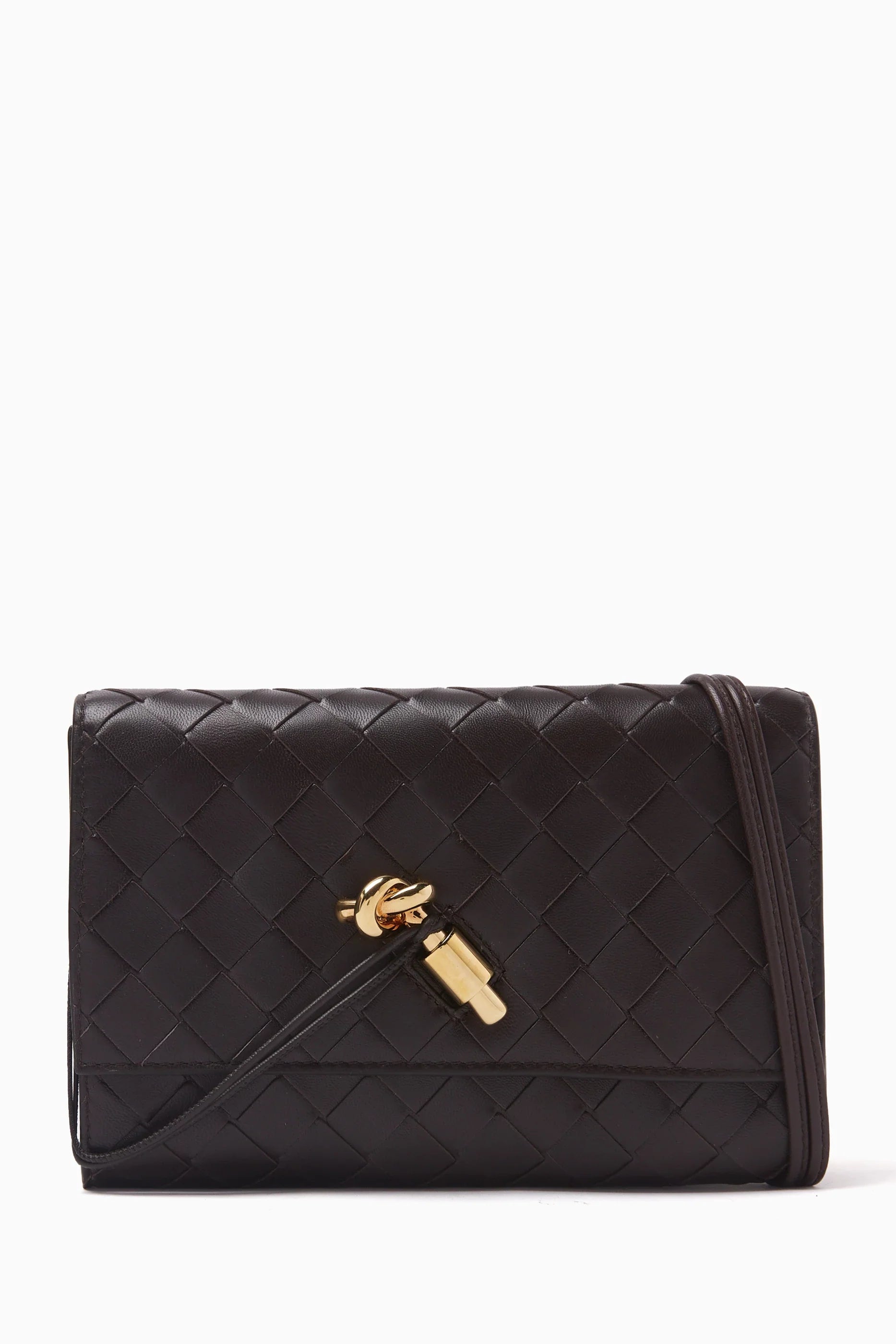 Andiamo Intrecciato Leather Pouch Bag