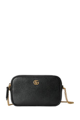 GUCCI GG Marmont Mini Leather Camera Bag – Black