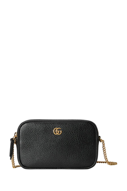GUCCI GG Marmont Mini Leather Camera Bag – Black