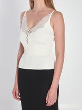 SELF PORTRAIT S tank top with lace