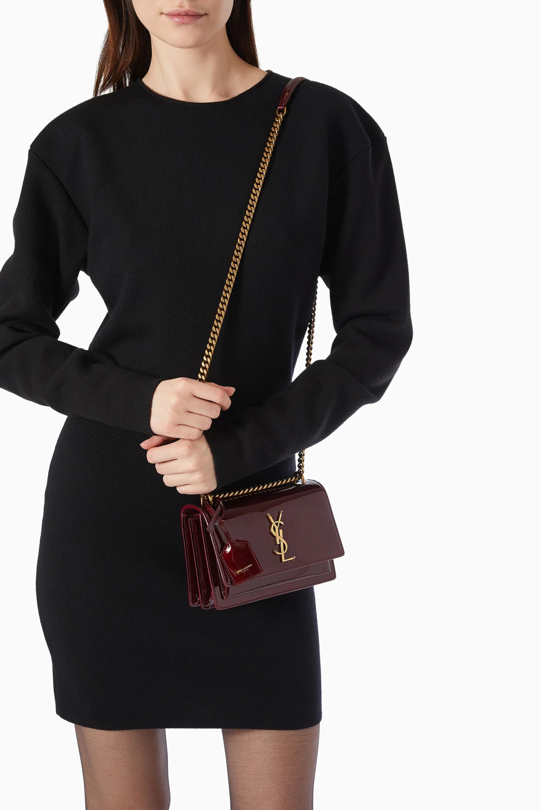 Sunset Small Patent Leather Shoulder Bag