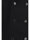 virgin wool short caban coat