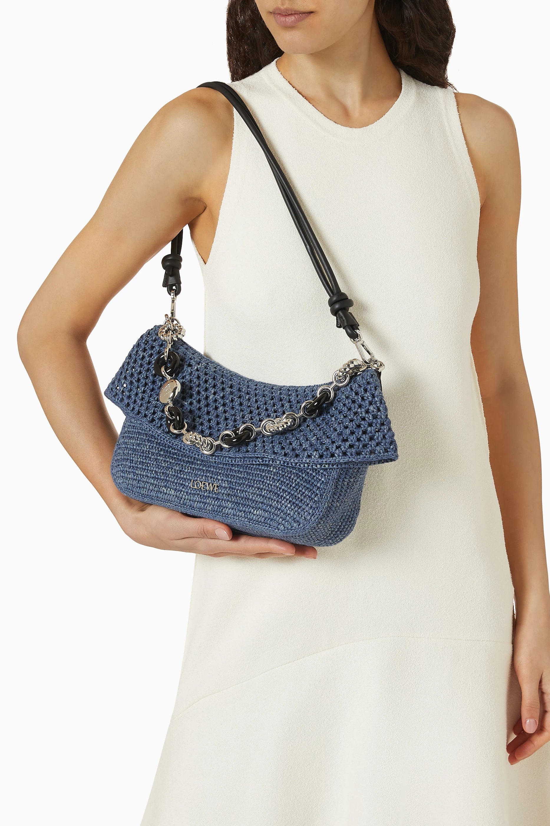 Medium Ola Crochet Raffia Bag