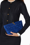 Andiamo Boat Intrecciato Suede Pouch