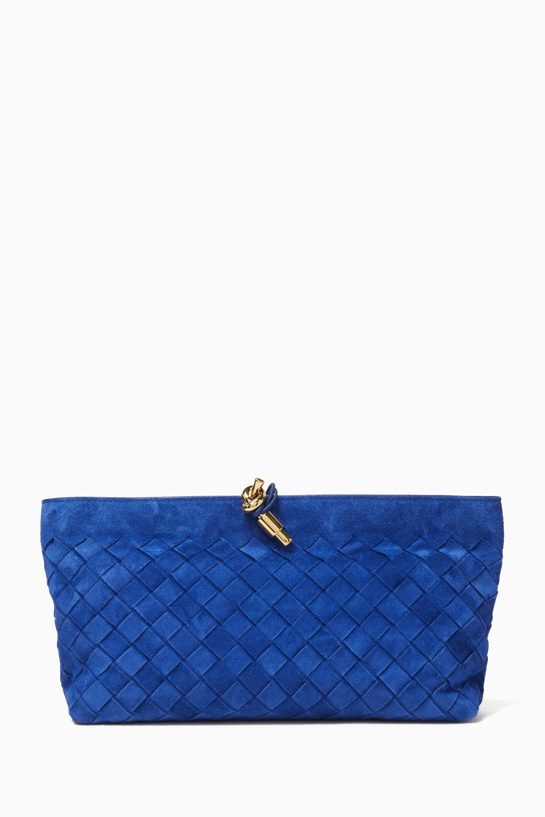 Andiamo Boat Intrecciato Suede Pouch