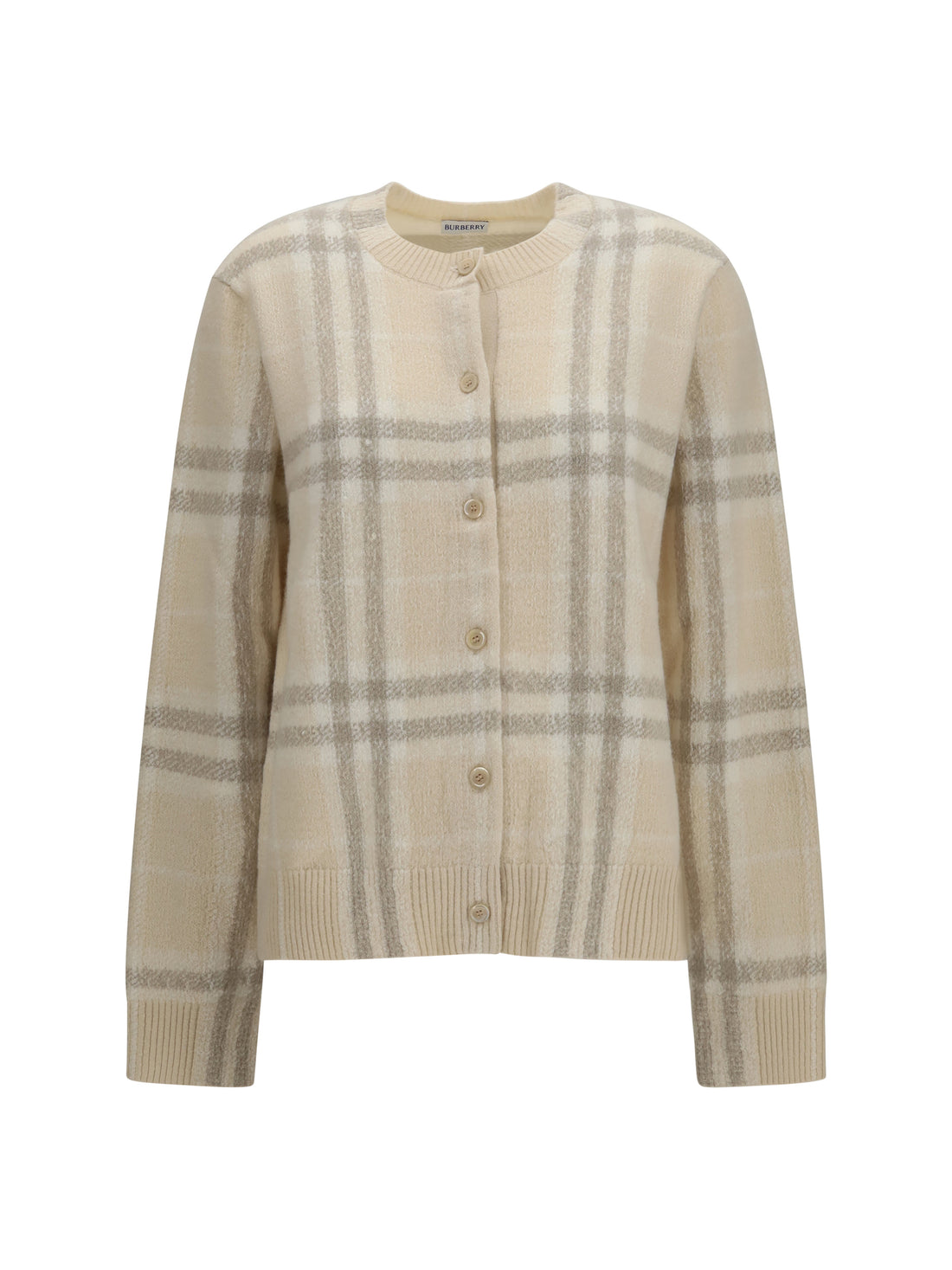 BURBERRY M check cashmere cardigan