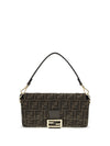 baguette shoulder bag in ff jacquard