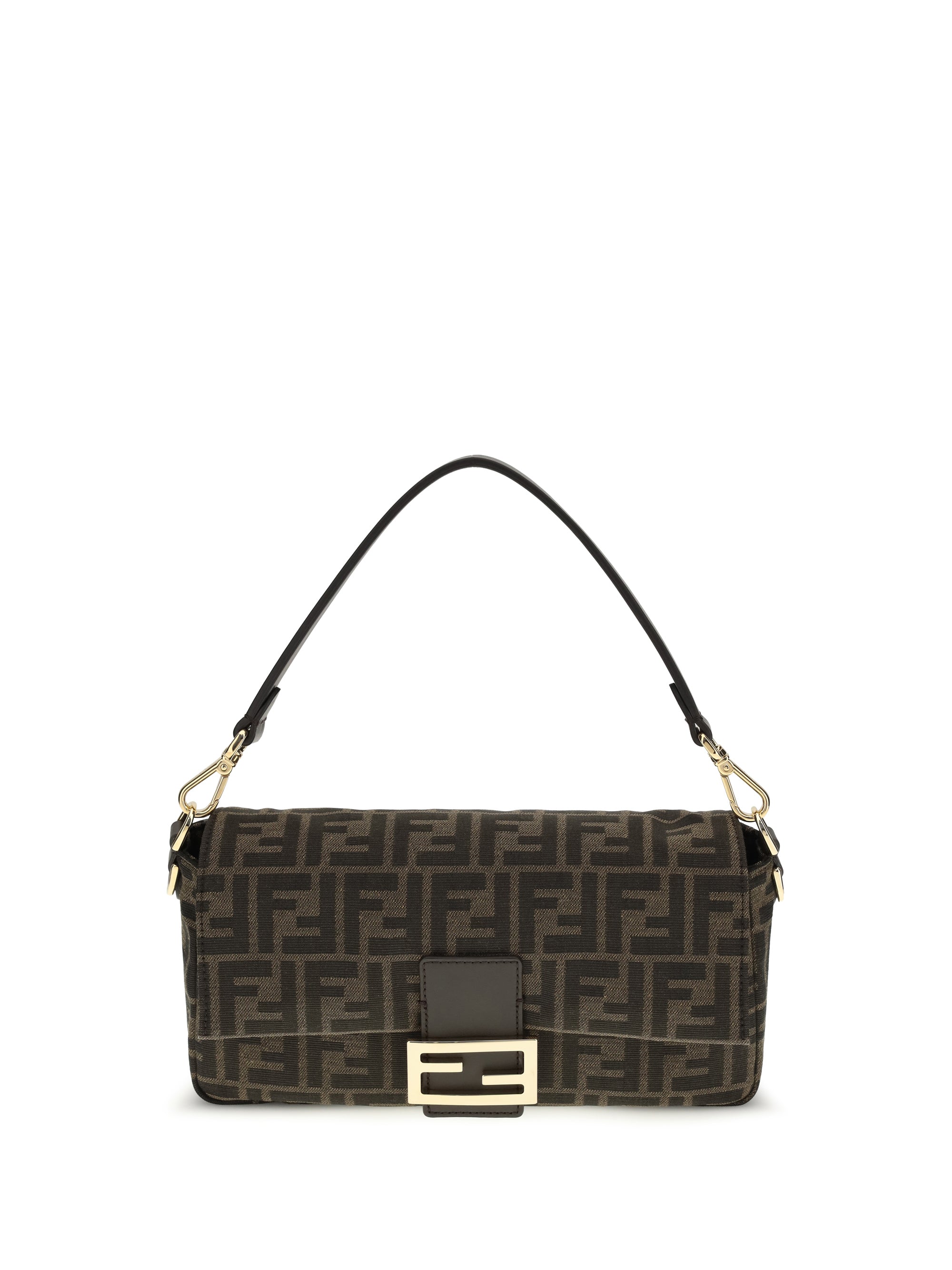 baguette shoulder bag in ff jacquard