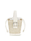 mini viv' skate bucket bag in raffia