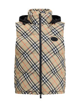 BURBERRY L check vest down jacket