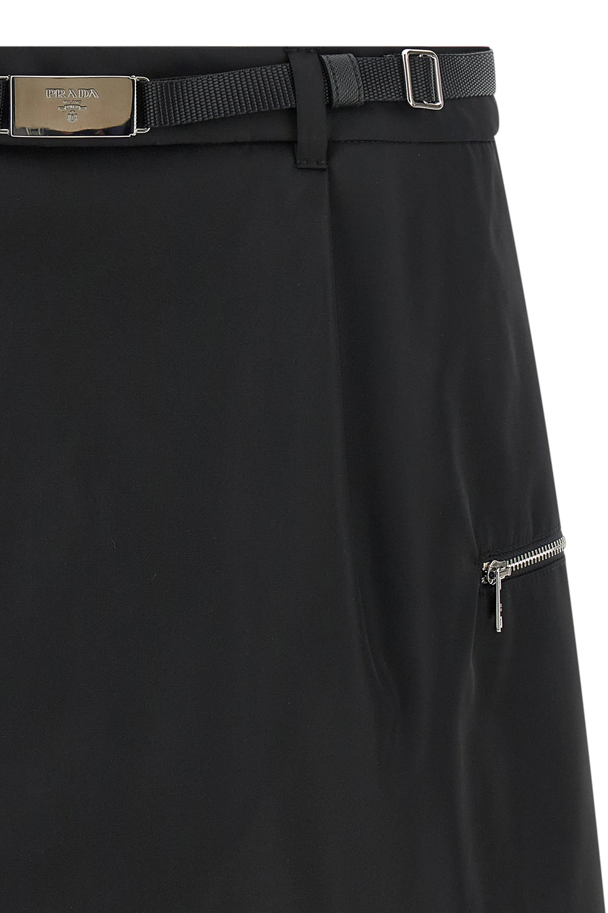 pradas mini skirt redefines the codes of contemporary dress through a structure