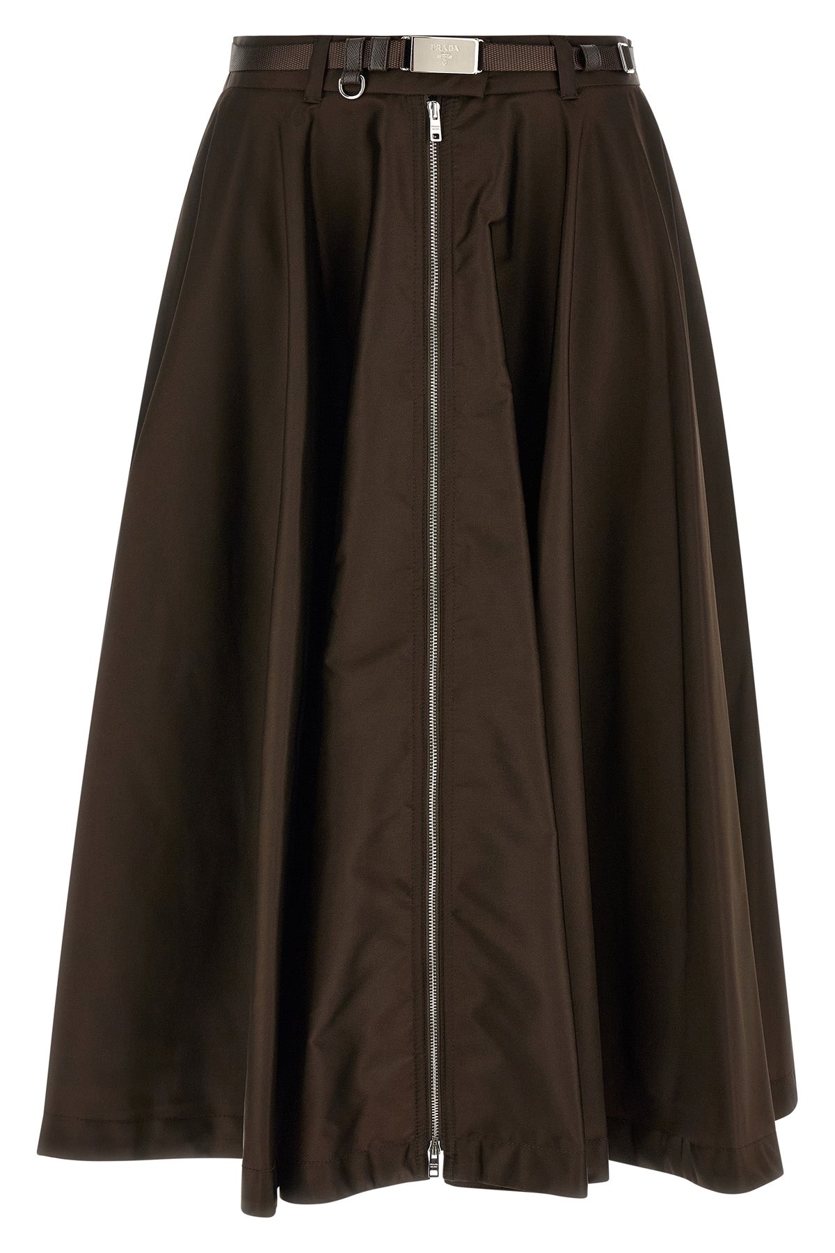 the prada midi skirt redefines the codes of contemporary elegance through the in