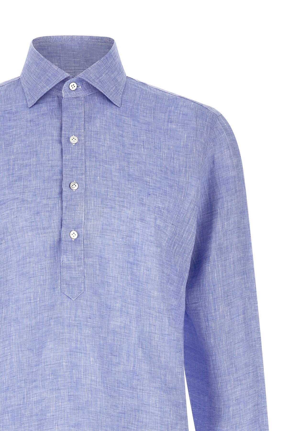 hand-stitched light linen blouse