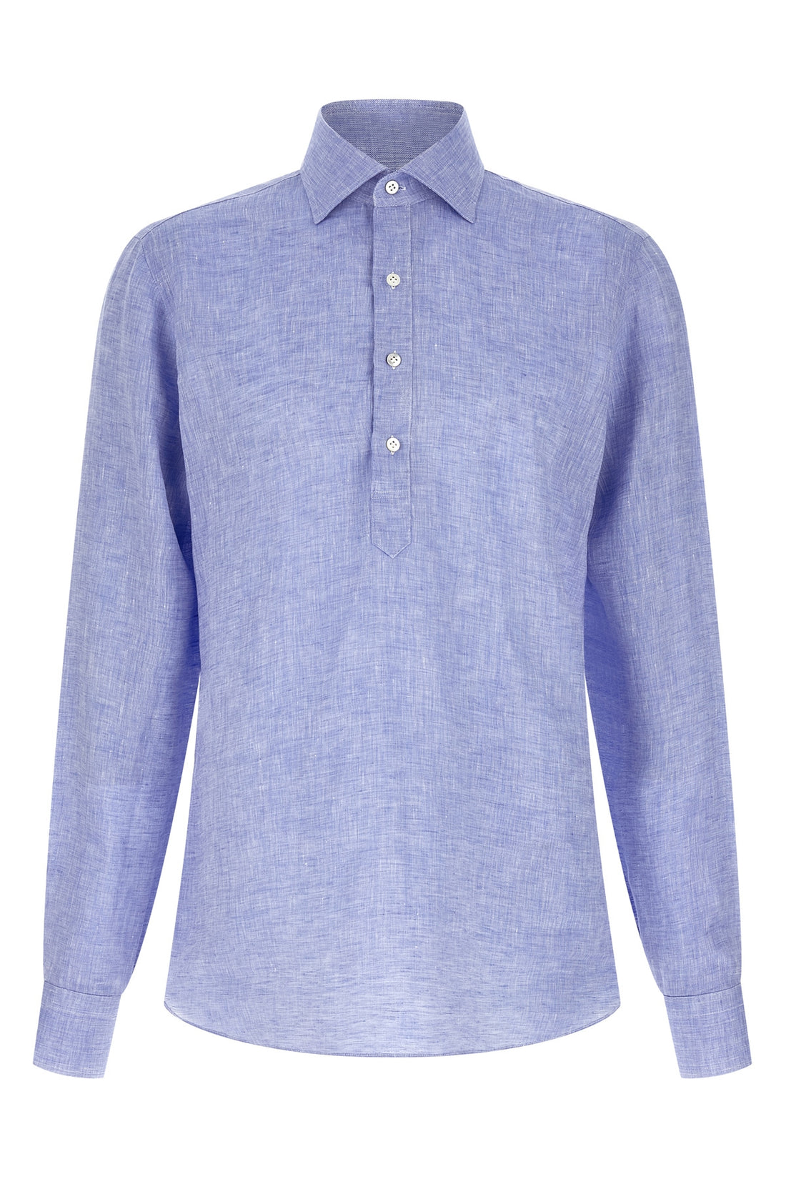 BORRIELLO 41 cm hand-stitched light linen blouse