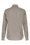 hand-stitched striped soft cotton poplin shirt
