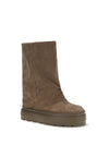 double face suede high boots