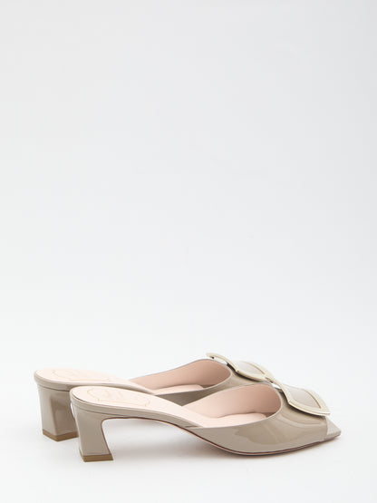 ROGER VIVIER 36 trompette metal mules 