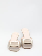 ROGER VIVIER 36 trompette metal mules 