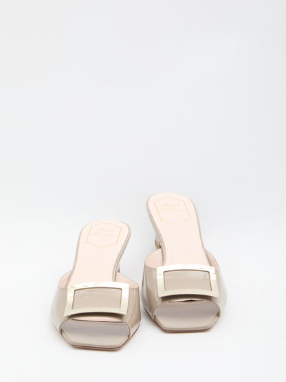 ROGER VIVIER 36 trompette metal mules 