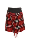 wool check scarf reworked skirt
