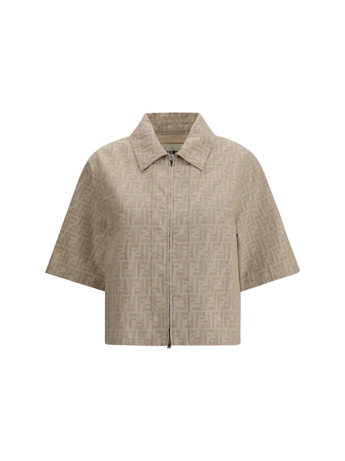 FENDI 40 chambray cropped jacket