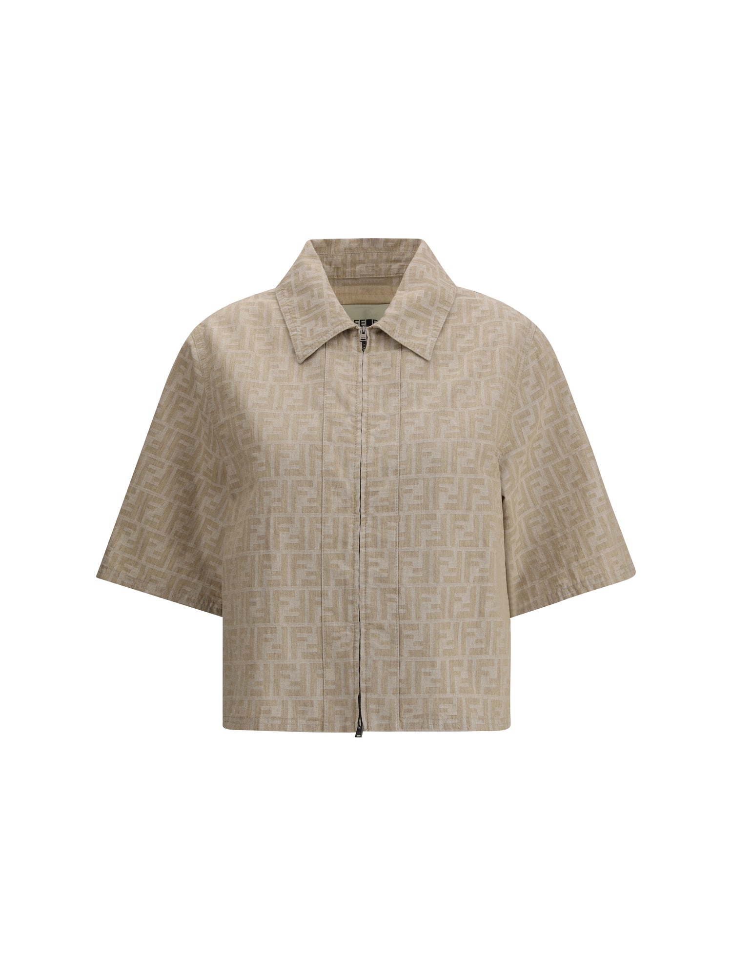 FENDI 40 chambray cropped jacket