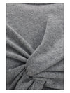 ruched crewneck sweater