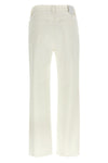 high-waisted cotton denim jeans